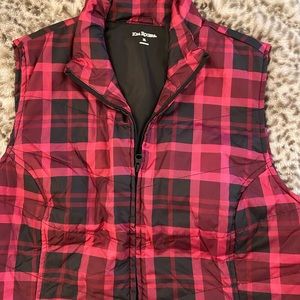 Kim Rogers vest hot pink & black new condition never worn smoke free home
